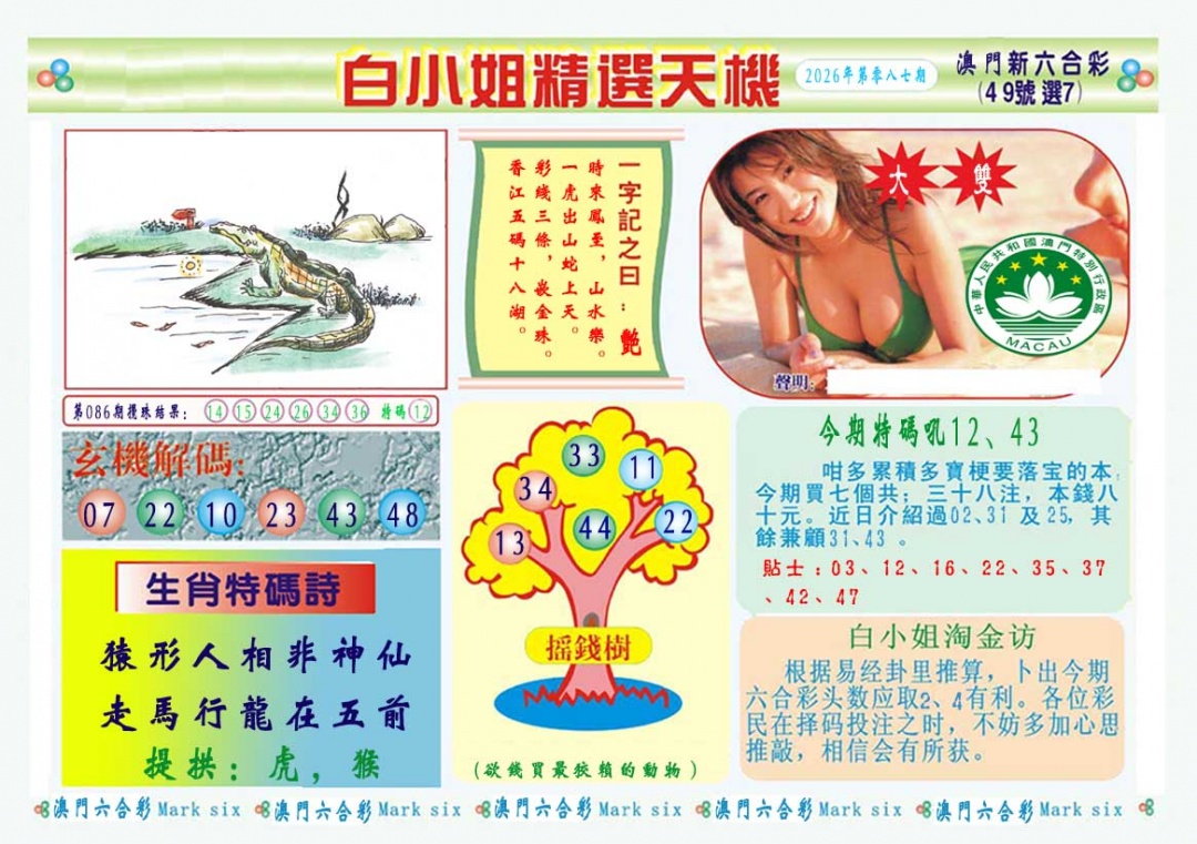 087期白小姐精选玄机A[图]